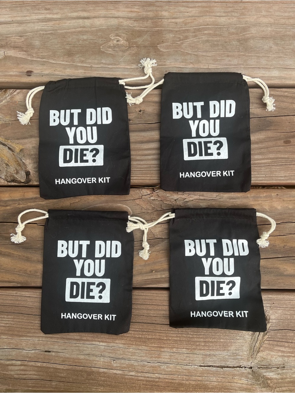 Lot of 4 Hangover Kits Party Favor Bags for Party Gifts